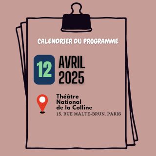Saturday, April 12 – Théâtre National de la Colline
